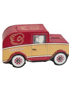 Calgary Flames Collectible Coin Bank – NHL Licensed – Vintage Truck Tin